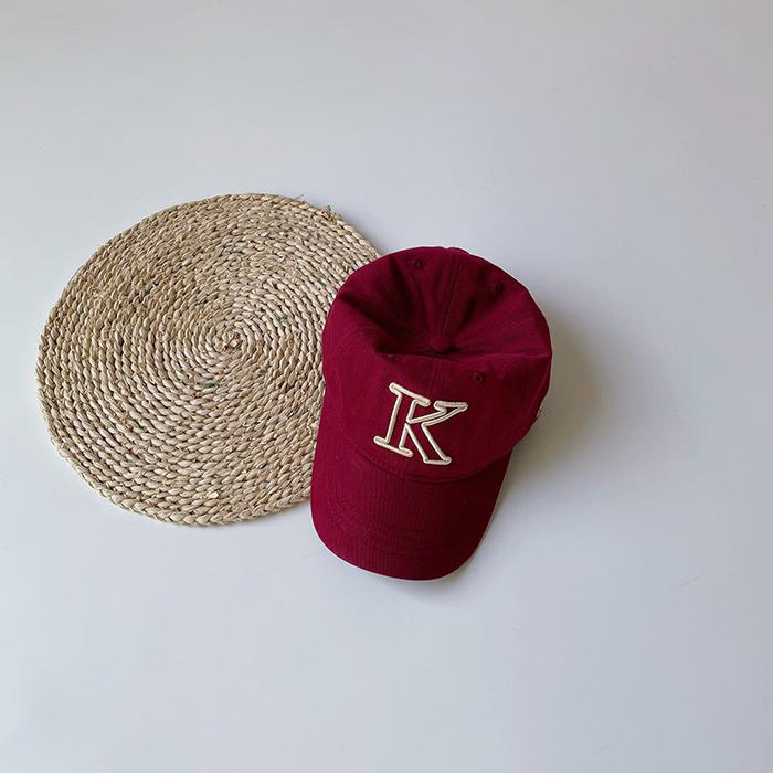 Parent-child Soft Top Embroidered Alphabet Visor Baseball Cap