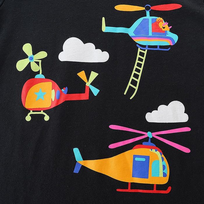 Boys' short sleeve T-shirt cartoon round neck printed children's T-shirt