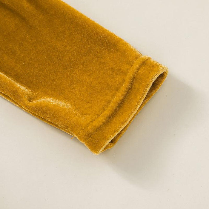 Girls' Solid Color Long Sleeved Skirt