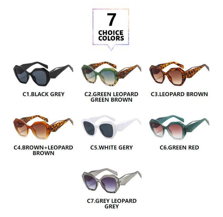 Polygonal light luxury simple contrast Sunglasses