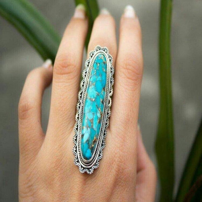 50Pcs Mixed Vintage Turquoise Rings