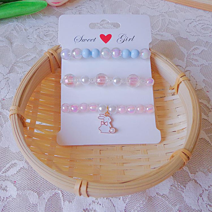 Children's Bracelet Set Beaded Plastic Toy Accessories