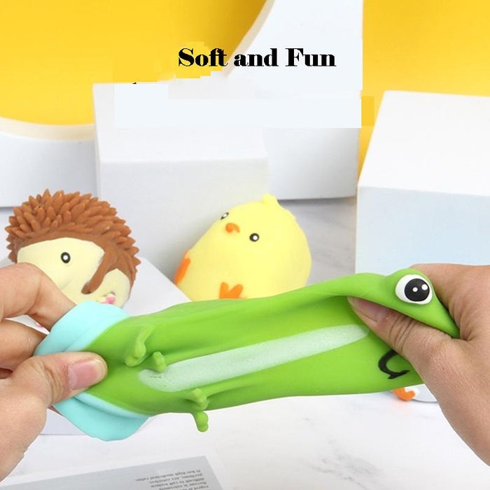 Flip Gift Box Cute Pet Pinch Animal Silicone Toy