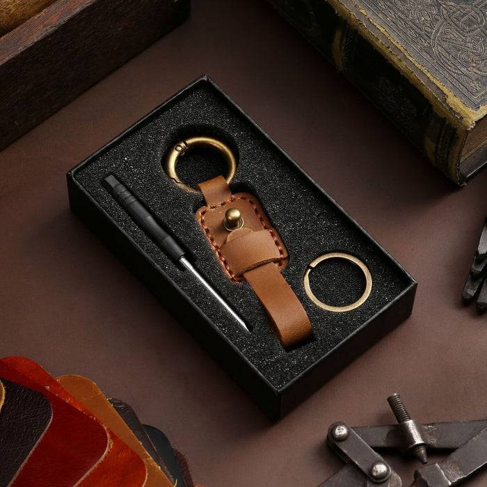 Fashion Simple Multicolor Leather Keychain