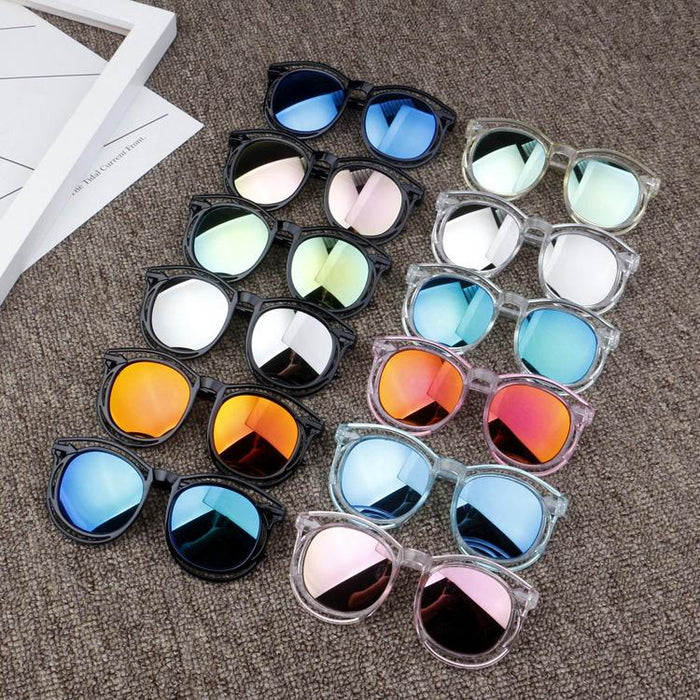 Children's Sunglasses round frame hollowed out colorful