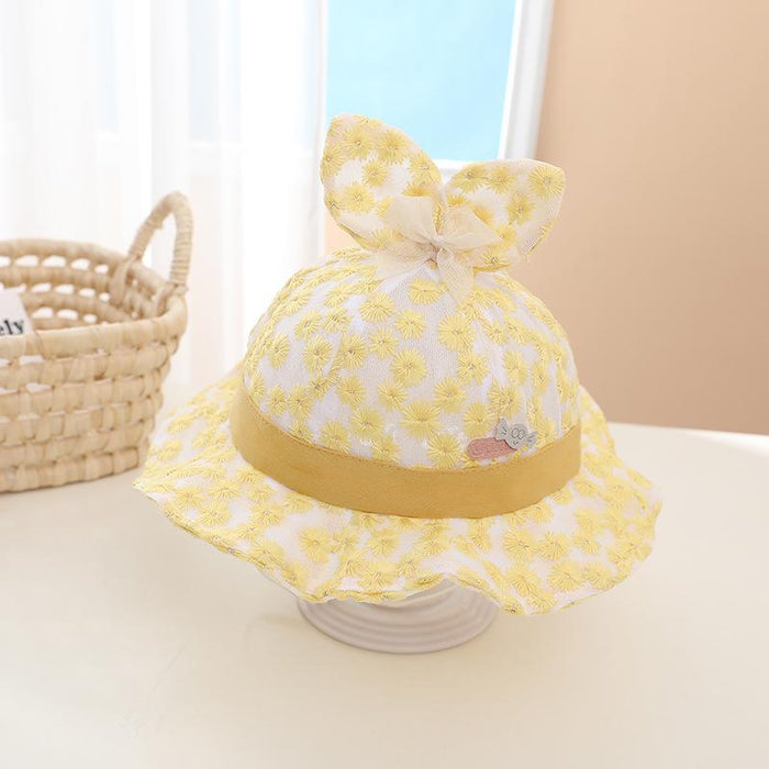 Summer Lace Rabbit Ear Children's Fisherman's Net Hat