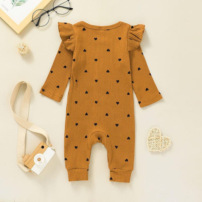 Cute Baby Girls Heart Romper
