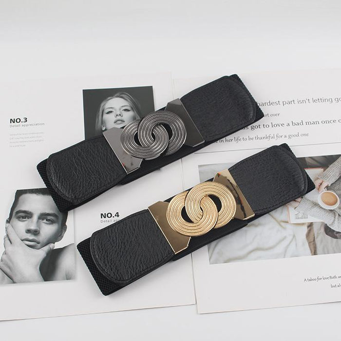 Simple Women's Waist Decorative Wide Belt