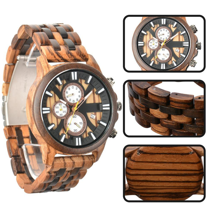 New Men's Business Multifunctional Luminous Large Dial Quartz Watch
