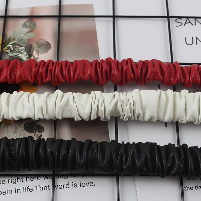 Fashion Bead Chain Decorative Elastic Belt for Women