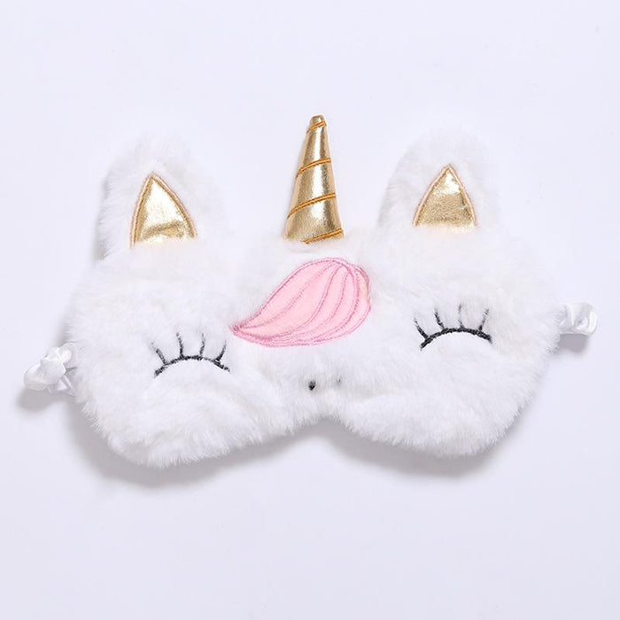 Cartoon Plush Blackout Unicorn Eye Patch Eye Mask