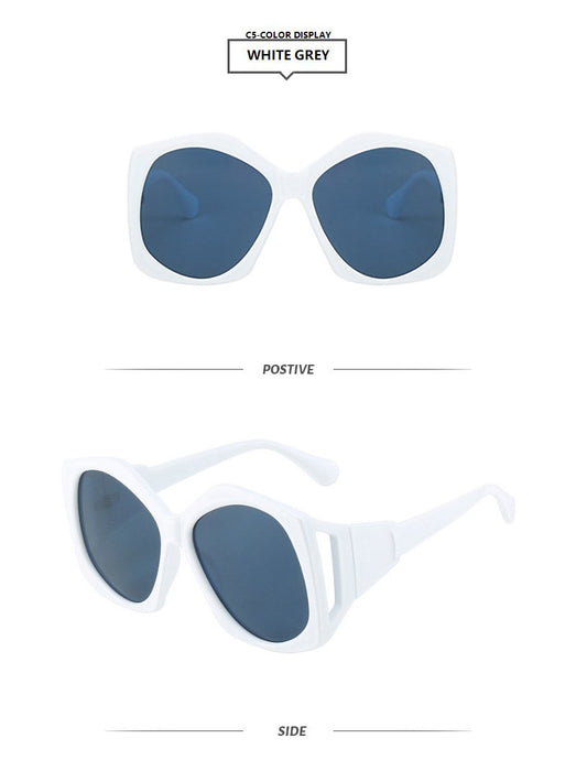 Large frame irregular Sunglasses