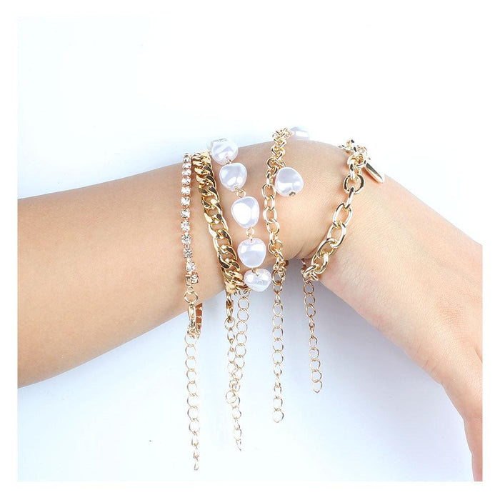 Simple Temperament Heart Pendant Multilayer Women's Bracelet