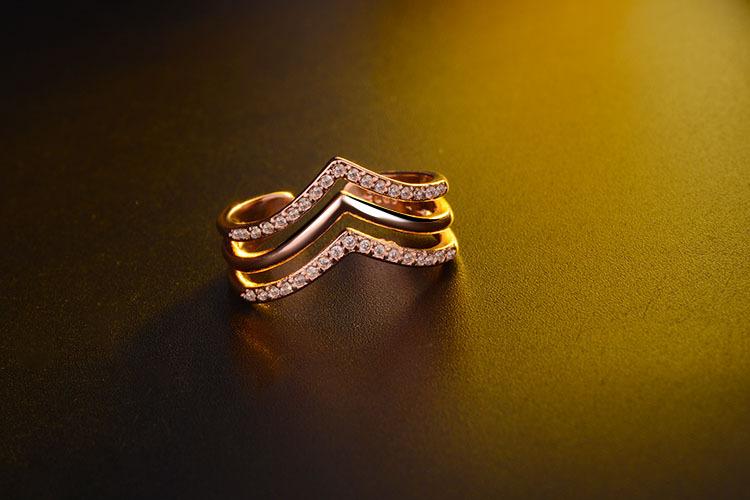 Fashion Personality Creative Geometric Opening Ring