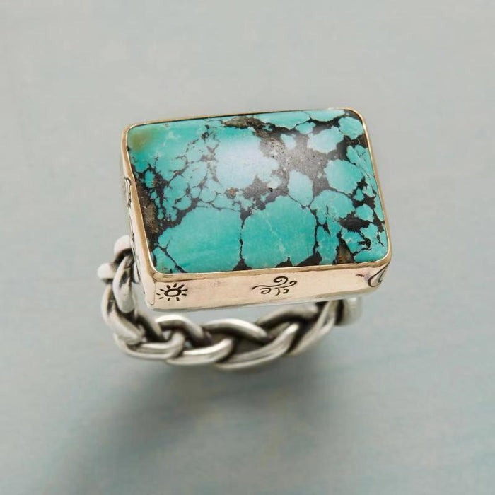 50Pcs Mixed Vintage Turquoise Rings