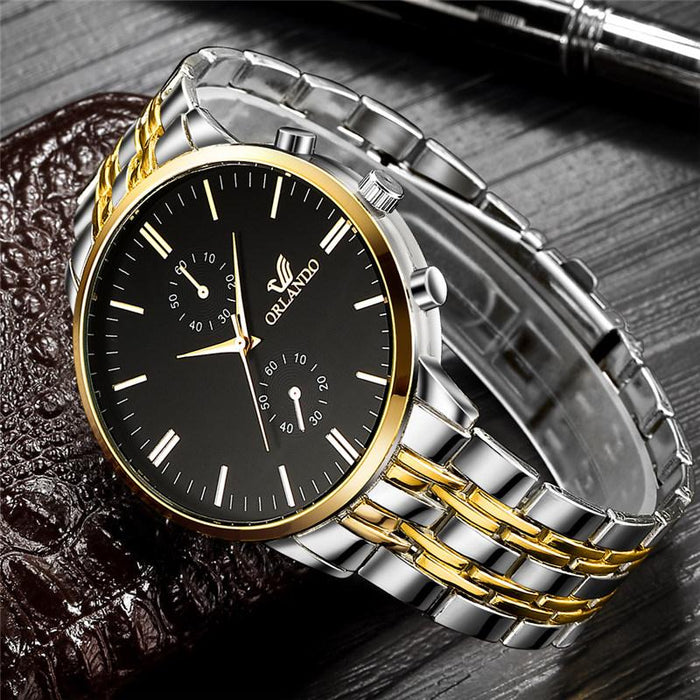 Fashion Men WQuartz Watch Stainless Steel Wristwatch