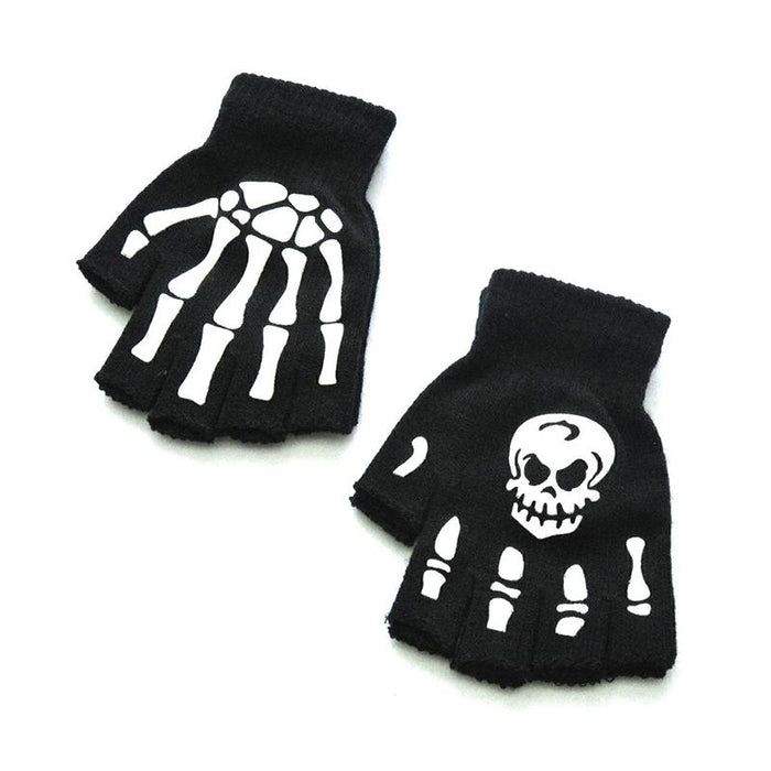 Skeleton Luminous Full Fingers Breathable Gloves