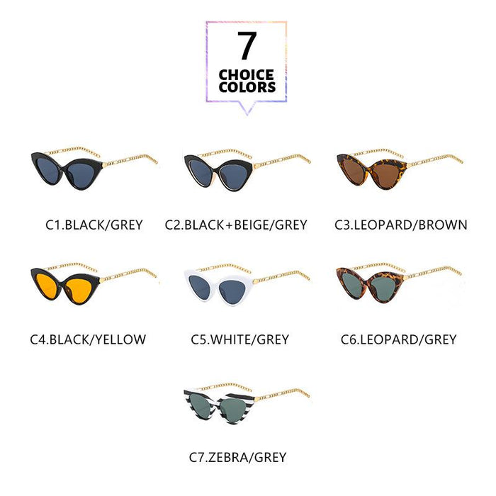 Cat's eye chain Sunglasses