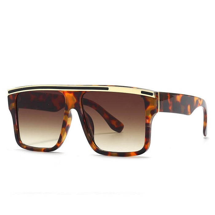 Retro square walk show large frame sunglasses