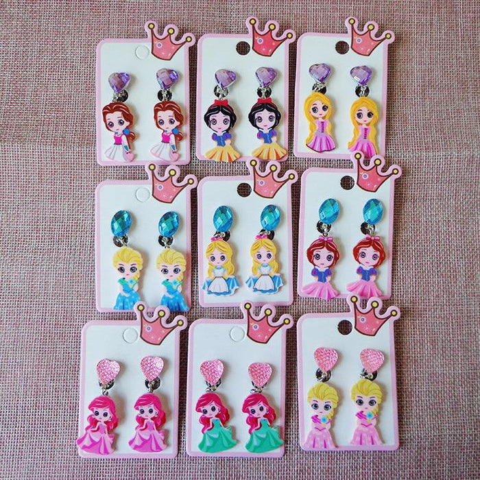 Children's Ear Clip Princess Earrings Cartoon Earrings Jewelry