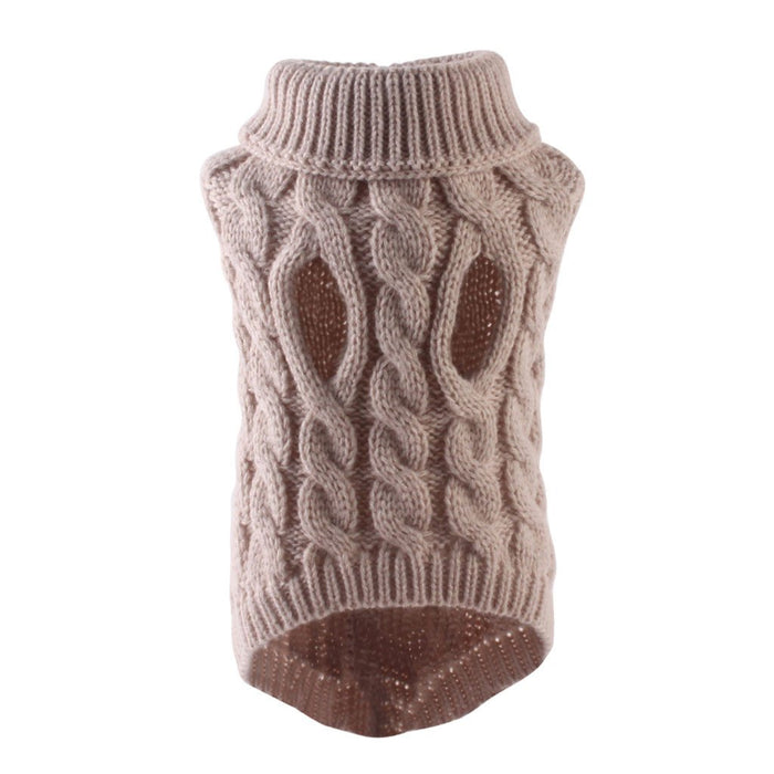 High collar knitted pet cat and dog clothes