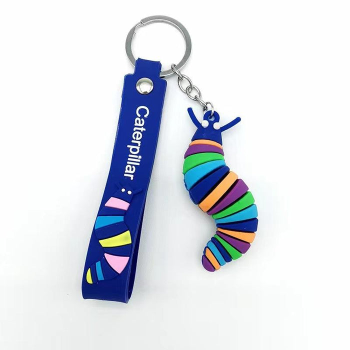 Caterpillar Cartoon Keychain