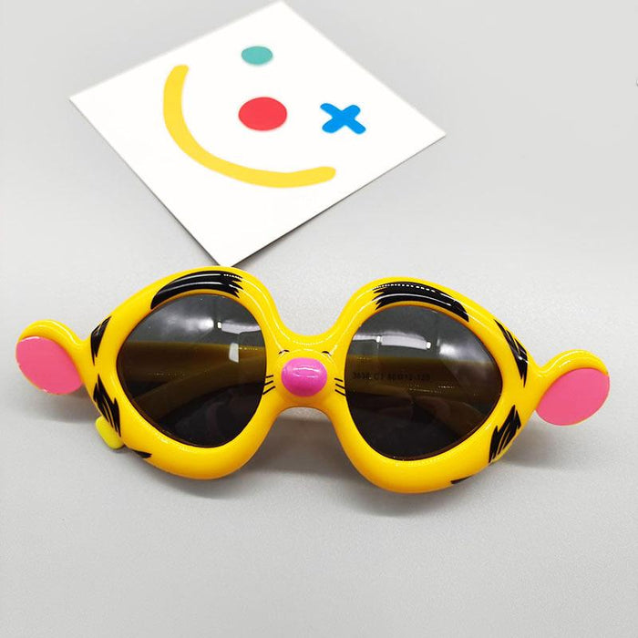 Children Cartoon Funny Little Tiger Folding Sunglasses
