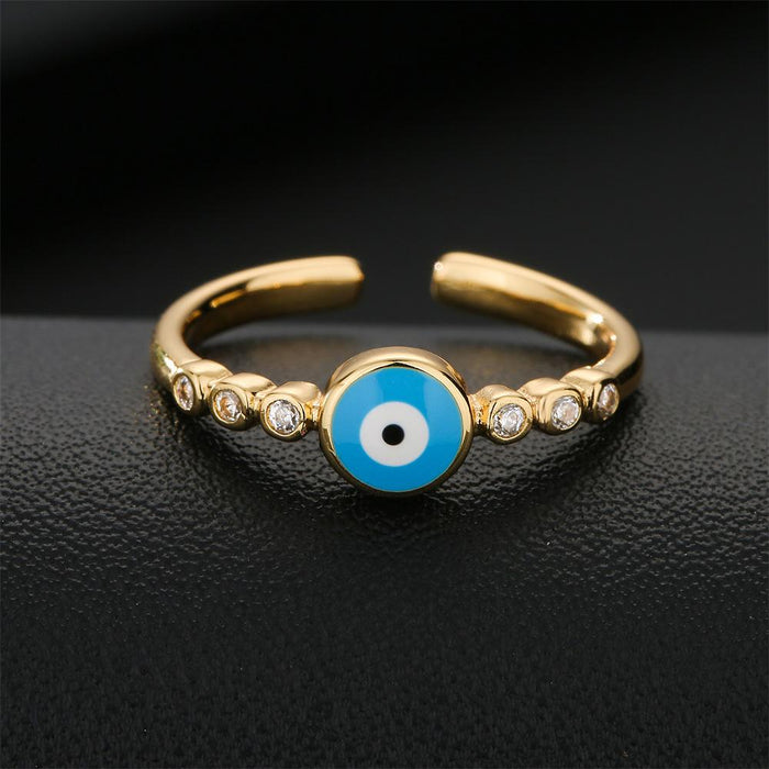 New Fashion Personality Gold Color Open Zircon Ring