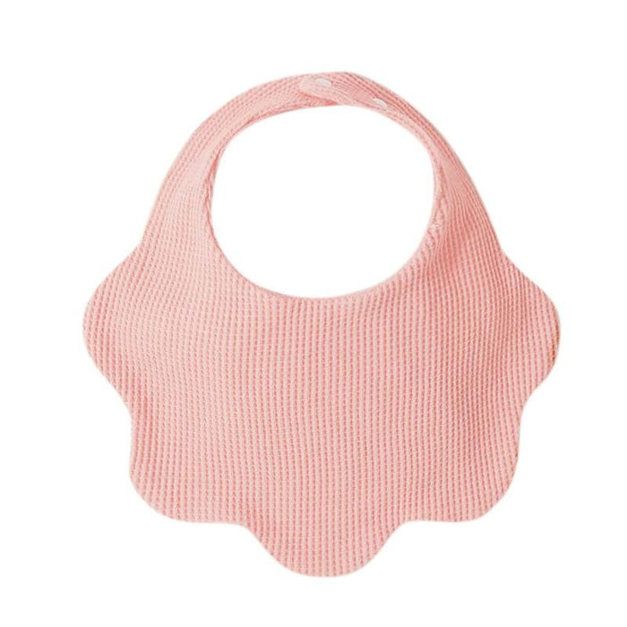 Cotton Waffle Towel Baby Petal Shaped Bib
