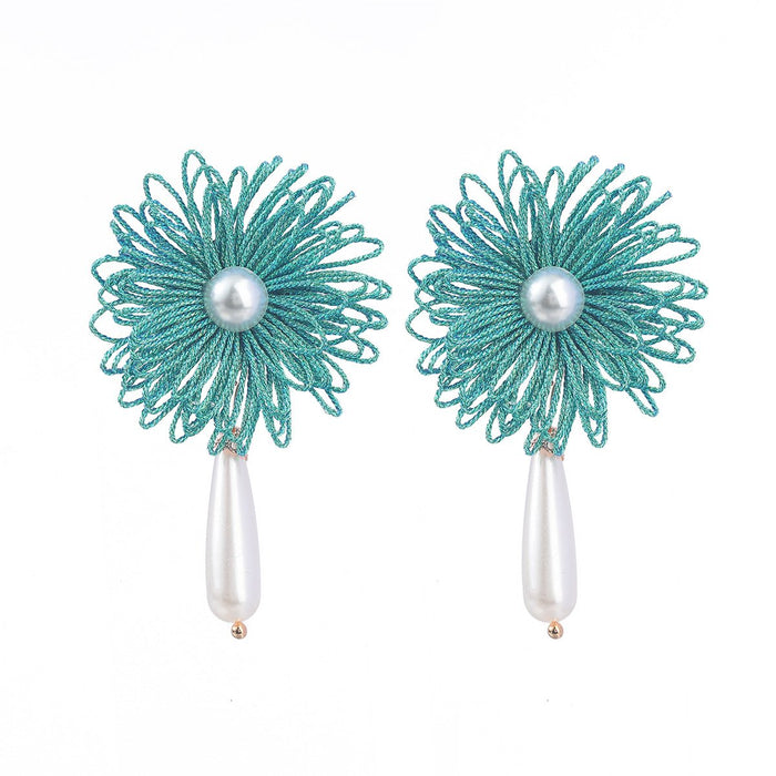 Fashion Multi-layer Hand Woven Flower Earrings
