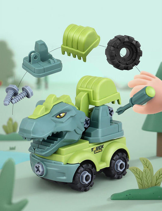 Children's Dinosaur Construction Vehicle Excavator DIY Toys