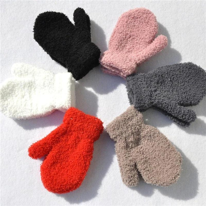 Warm Plush Thick Warm Baby Gloves