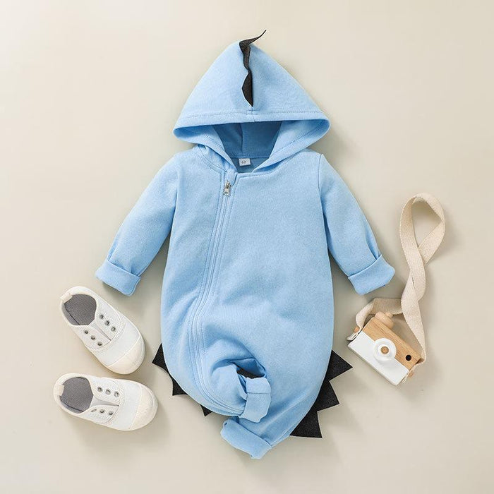 Baby Cartoon Dinosaur Long Sleeve Jumpsuit