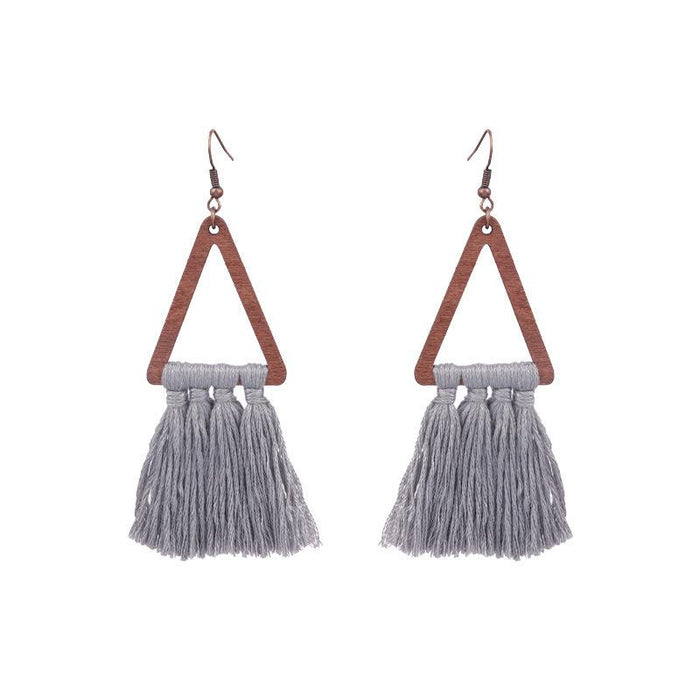 Bohemian Handwoven Ethnic Tassel Earrings