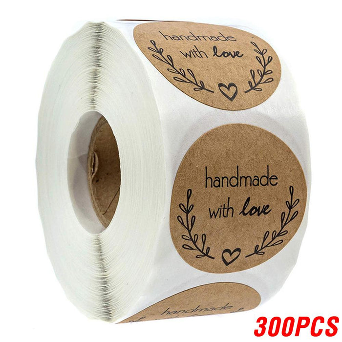 100-500pcs Vintage Kraft Paper Scrapbook Gift Stickers