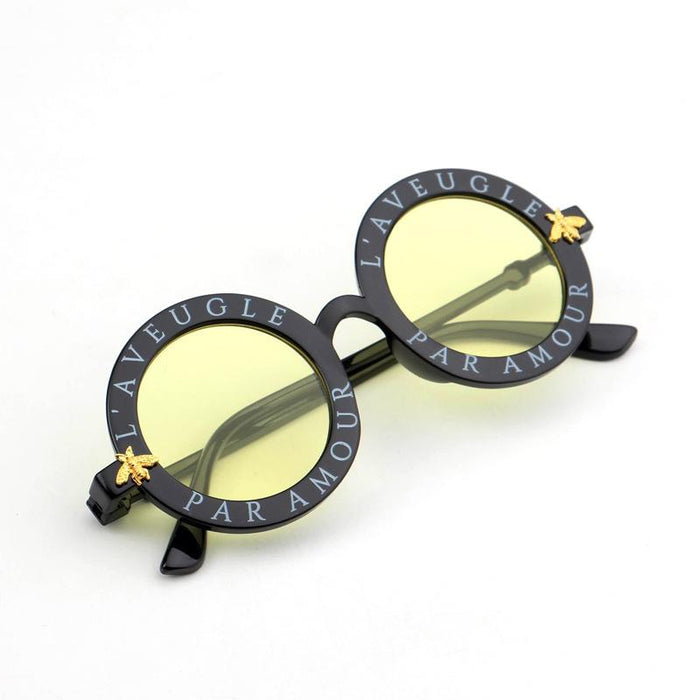 Children's Sunglasses letter round frame glasses