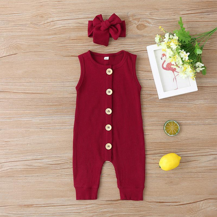 Summer Baby Sleeveless One-piece Bodysuit
