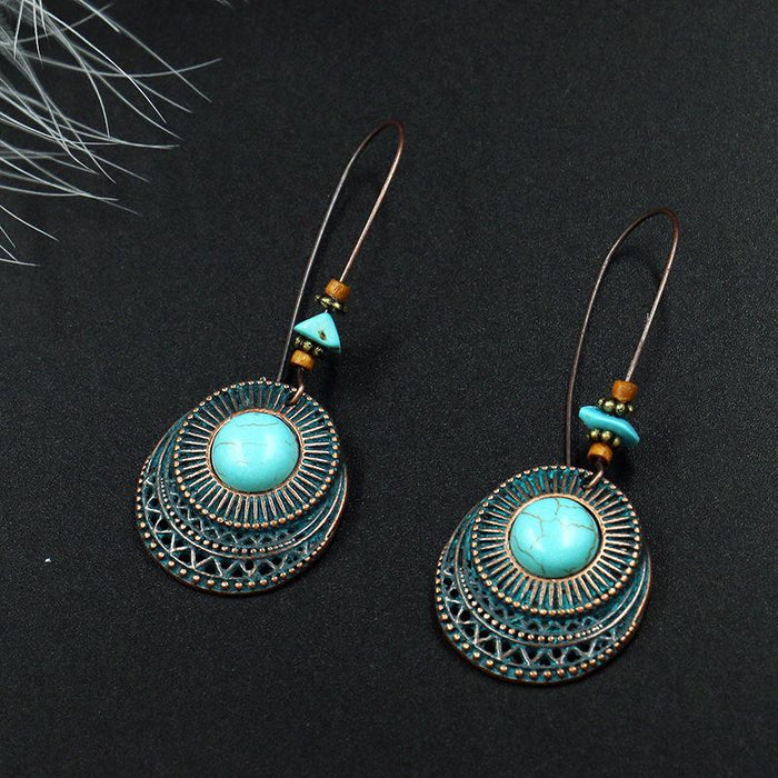 Women's Fashion Creative Round Alloy Earrings