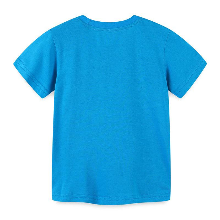 Children's T-shirt knitted cotton cartoon round neck boy