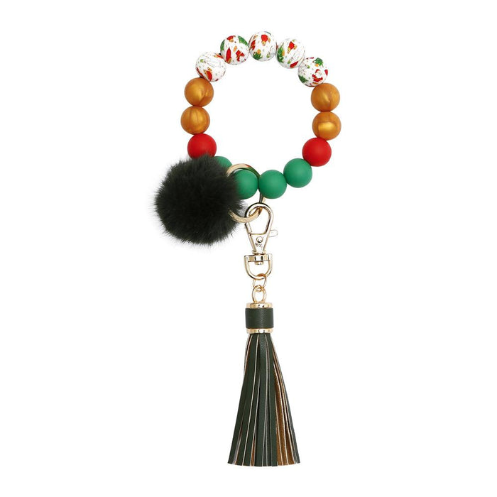 Hand Woven Silicone Tassel Key Chain