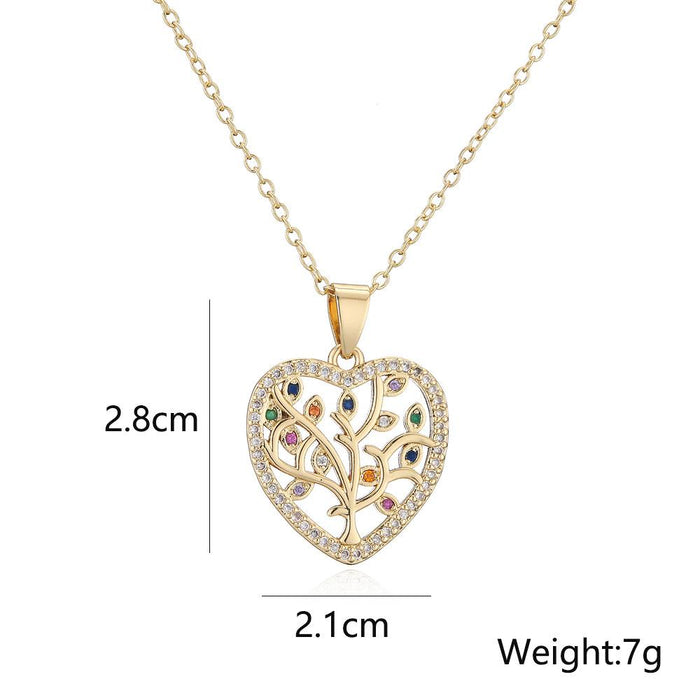 New Love Gold Color Tree of Life Pendant Necklace