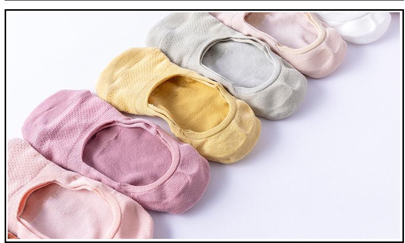 Spring and Summer Thin Cotton Colored Mesh Women's Socks