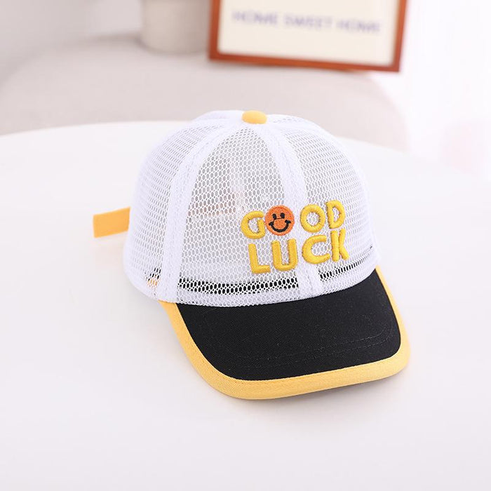 Summer GOOD Smiley Kids Mesh Sunshade Mesh Cap