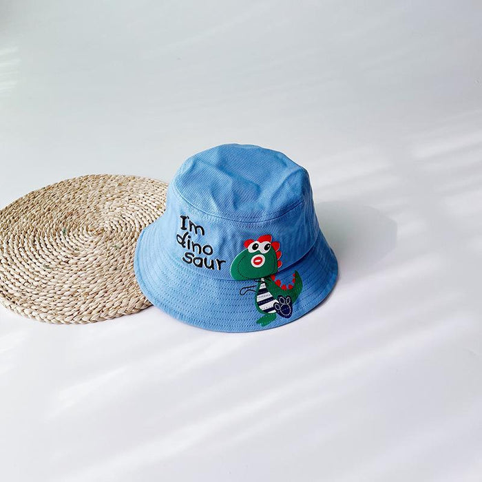 Summer Outdoor Windproof Color Dinosaur Children's Cartoon Pot Hat