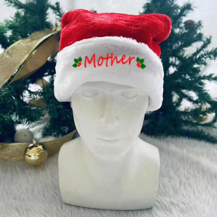 Plush Christmas Family Hat