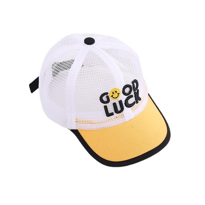 Summer GOOD Smiley Kids Mesh Sunshade Mesh Cap