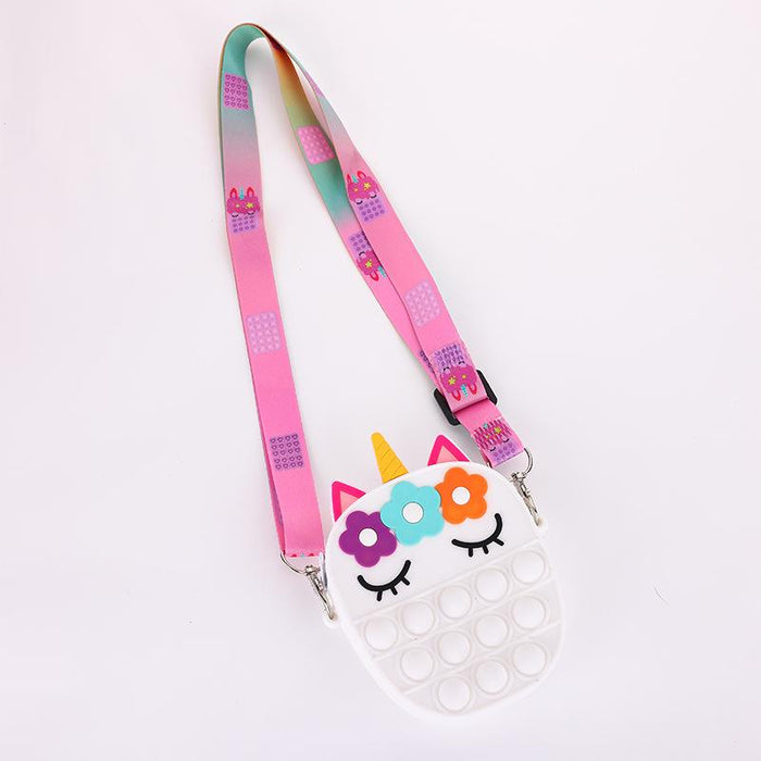 Silicone Bag Unicorn Backpack Decompression Pinch Music