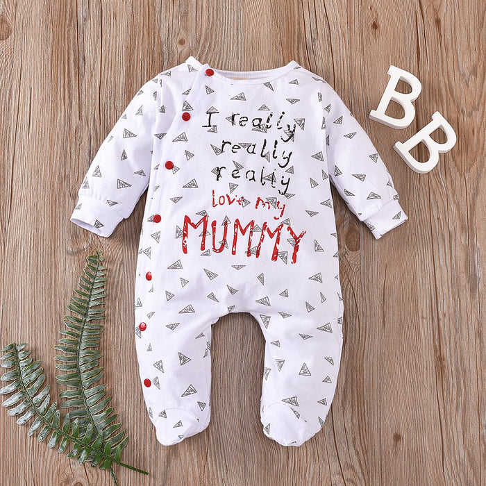 White long sleeved printed BODYSUIT