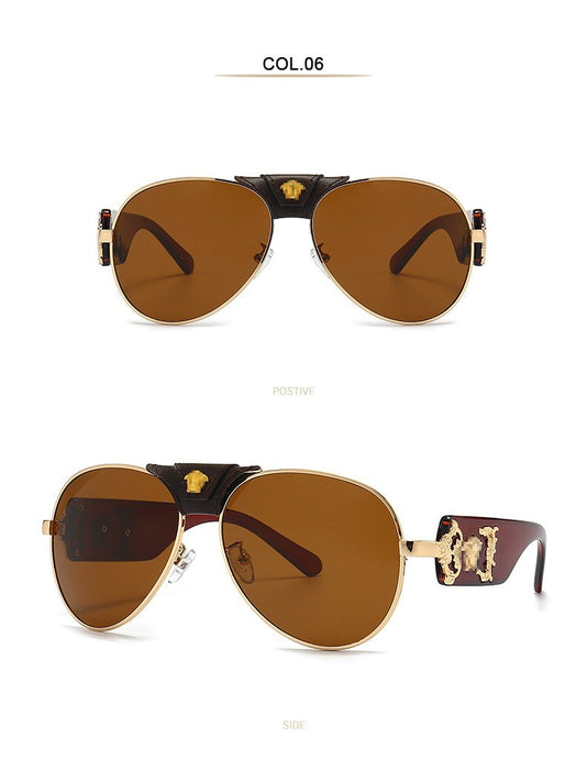 Retro men's and women's Metal Sunglasses