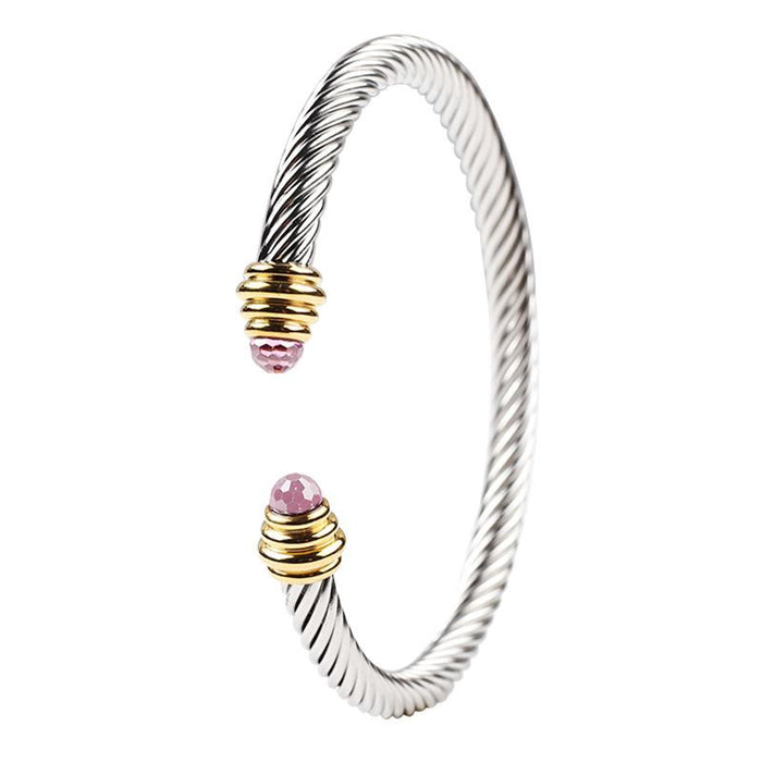 New Adjustable Cable Bracelet Titanium Steel Bracelet Bangle